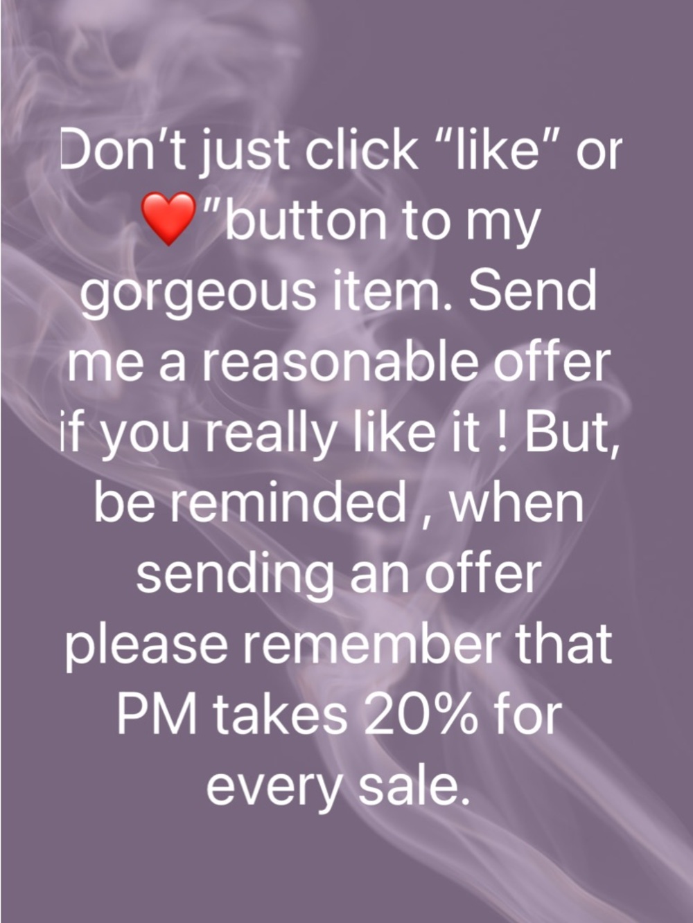 All Reasonable Offers are Welcome